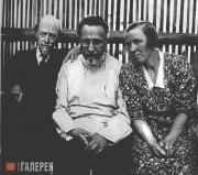 MIKHAIL NESTEROV, SERGEI DURYLIN AND IRINA KOMISSAROVA-DURYLINA. 1938. Bolshevo