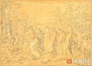 Апостол Иоанн Богослов, проповедующий на острове Патмос. Эскиз. 1840-е Апостол Иоанн Богослов, проповедующий на острове Патмос. Эскиз. 1840-е
