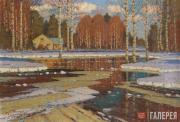 Пурвитис Вильгельм. Весенний пейзаж (Март). 1930-е Пурвитис Вильгельм. Весенний пейзаж (Март). 1930-е