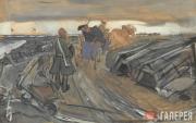Серов Валентин. Петр I на работах. Строительство Петербурга. 1910–1911 Серов Валентин. Петр I на работах. Строительство Петербурга. 1910–1911