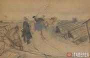 Серов Валентин. Петр I на работах. Строительство Петербурга. 1910–1911 Серов Валентин. Петр I на работах. Строительство Петербурга. 1910–1911