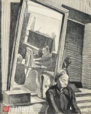 Колтунов Владимир. Портрет художницы Л. Жолткевич. 1981 Колтунов Владимир. Портрет художницы Л. Жолткевич. 1981