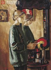 Салахов Таир. Портрет Вари. 1991 Салахов Таир. Портрет Вари. 1991
