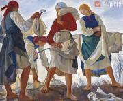 Серебрякова Зинаида Евгеньевна. Беление холста. 1917 Серебрякова Зинаида Евгеньевна. Беление холста. 1917