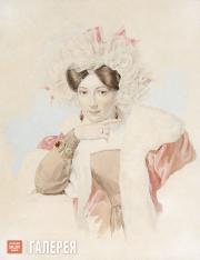 Соколов Петр. Портрет Ю.П. Соколовой. Около 1827 Соколов Петр. Портрет Ю.П. Соколовой. Около 1827