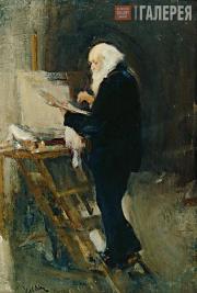 Ульянов Николай. Художник Н.Н. Ге за работой. 1895 Ульянов Николай. Художник Н.Н. Ге за работой. 1895