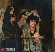 Сулоага Игнасио. Испанка в ложе на Пласа де Торес. 1901 Сулоага Игнасио. Испанка в ложе на Пласа де Торес. 1901