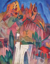 ЛЕНТУЛОВ А.В., Старый замок в Крыму. Алупка. 1916