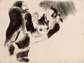 М. ШАГАЛ. Сделка (Собакевич продает Чичикову мертвые души). 1927