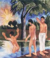 Н.С. ГОНЧАРОВА. Купающиеся мальчики: впечатление