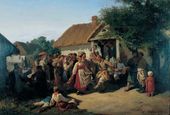 К.А. ТРУТОВСКИЙ. Хоровод в Курской губернии. 1860