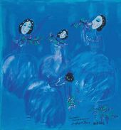 Катя Медведева. Сиреневые танцовщицы. 2001