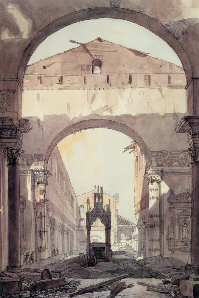 А.П. БРЮЛЛОВ. Базилика Святого Павла в Риме. Декабрь 1823 – май 1824
