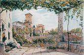 ФРАНЦ ЛЮДВИГ КАТЕЛЬ. Вилла Мальта в Риме. Около 1840