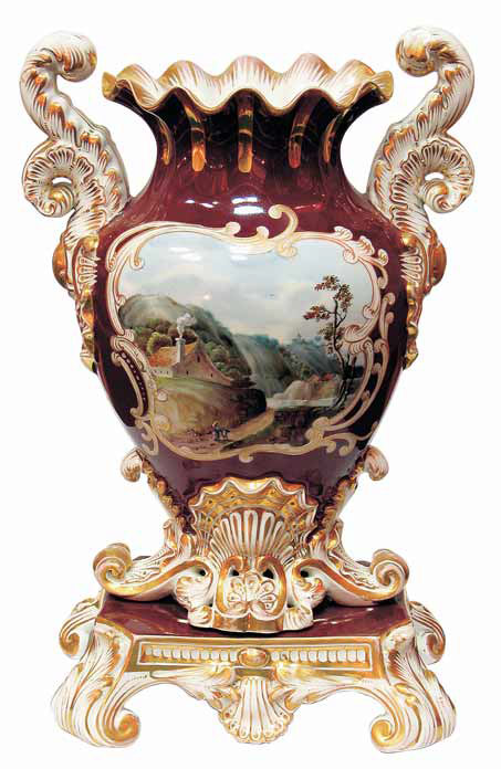 Ваза. Фарфор. Россия, Завод Попова. 1811–1850