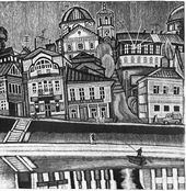 Торжок. Набережная. Из серии «Путешествие по Пушкинскому кольцу». 1978