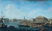 Вид на Биржу и Адмиралтейство от Петропавловской крепости. 1810