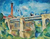П.П. КОНЧАЛОВСКИЙ. Мост в Наре. 1918