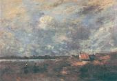 ЖАН-БАТИСТ КАМИЛЬ КОРО. Бурная погода. Берег Па-де-Кале. Начало 1870-х