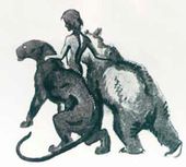В.А. ВАТАГИН. Иллюстрация к книге Р.Киплинга «Маугли». 1926