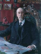 Б.М. КУСТОДИЕВ. Портрет Н.К. фон Мекка. 1913