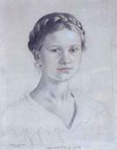 Борис Кустодиев. Портрет И.Б. Кустодиевой, дочери художника. 1919