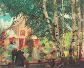 Борис Кустодиев. В «Тереме» (Мой дом). 1918