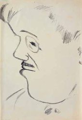 М.Ф. ЛАРИОНОВ. Голова С.П.Дягилева. 1930-е