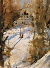 В.А. СЕРОВ. Зима в Абрамцеве. 1886. Этюд