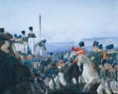 П.А. ФЕДОТОВ. Переправа вброд на маневрах. 1844