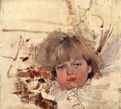 Н.И. Фешин. Портрет Миши Бардукова. 1914