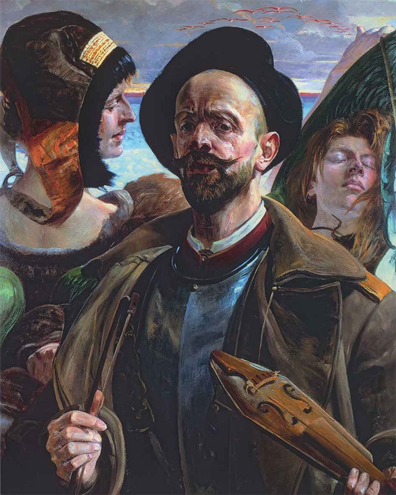 Яцек МАЛЬЧЕВСКИЙ. На одной струне (Автопортрет), 1908