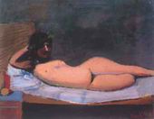 Артур НАХТ-ЗАМБОРСКИЙ. Обнаженная с лицом в тени. 1929