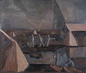 А.В. ВАСНЕЦОВ. Осенний пейзаж с охотниками. 1976