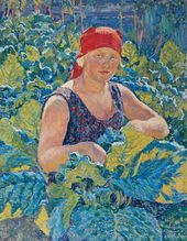Девушка на табачной плантации. 1930