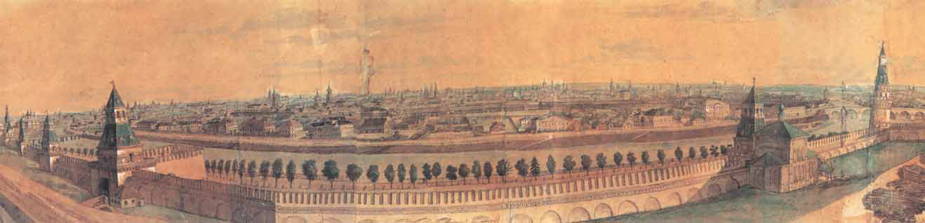 Панорама Замоскворечья с Кремлевской горы. 1807