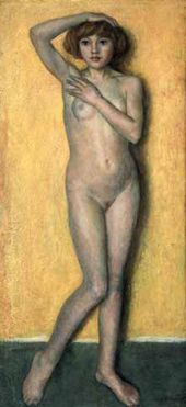 Н.Г. ЧЕРНЫШЕВ. Модель на желтом. 1924
