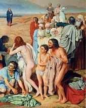 Явление Христа народу (Явление Мессии). 1837–1857. Фрагмент правой части (с фарисеями и левитами в белых одеждах)