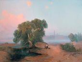 Вид Киева с Днепра на Печерскую лавру. 1852
