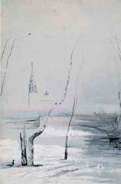 Пейзаж с церковью и колокольней. Начало 1870-х