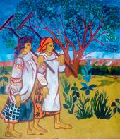 Н.С. ГОНЧАРОВА. Бабы с граблями. 1907