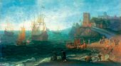 Изак ВИЛЛАРТС. Рыбный рынок на морском берегу. 1640–1650-е