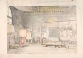 Мастерская А.А. Иванова в Риме. Ок. 1840