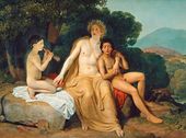 Аполлон, Гиацинт и Кипарис, занимающиеся музыкой и пением. 1831–1834