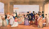 Октябрьский праздник в Риме. Сцена в лоджии (приглашение к танцу). 1842