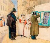 Жених, выбирающий кольцо для невесты. 1839