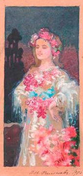 Женщина с цветами. 1905
