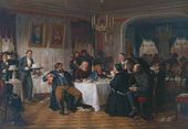 Ф.С. ЖУРАВЛЕВ. Купеческие поминки. 1870-е
