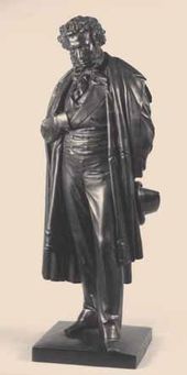 А.С. Пушкин. Повторение конкурсной модели памятника (1875), установленного в Москве.