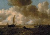 Ян ван ГОЙЕН. Морской пейзаж в бурю. 1665